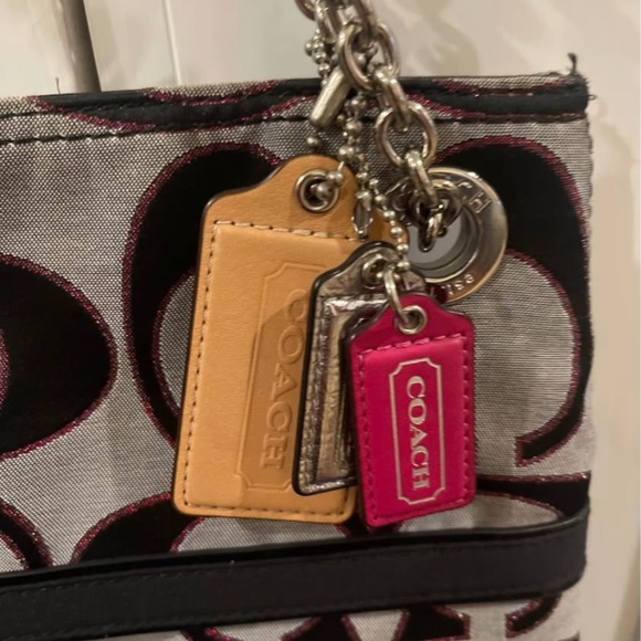 Coach Poppy Metallic Signature Slim Tote - Picture 5 of 5